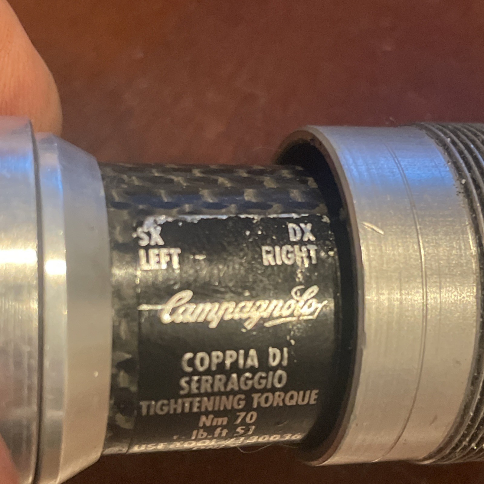 Campagnolo Record Square Taper Bottom Bracket 111mm English Threads
