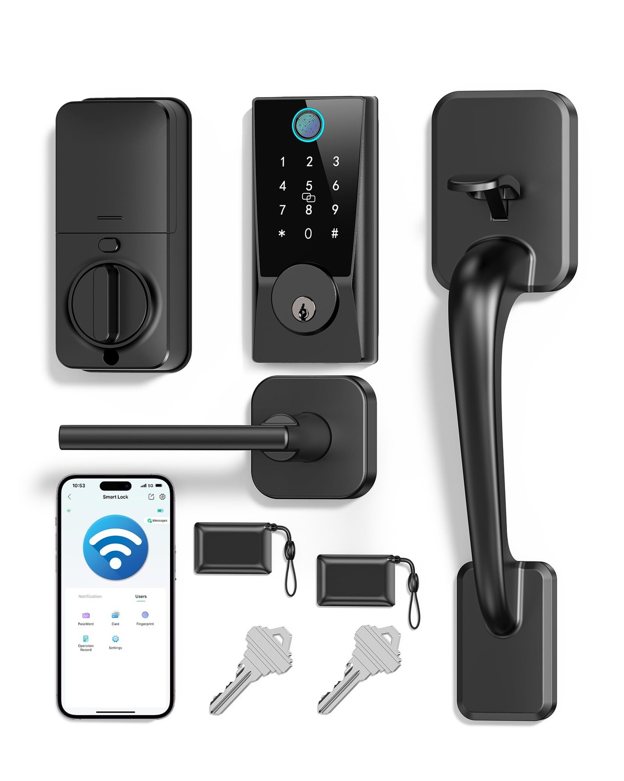 Unlock Your Door With Phone - WiFi Smart Lock M8-BLK