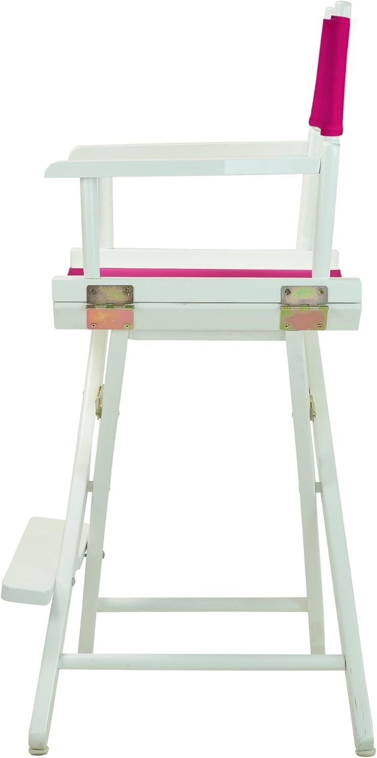 220-01/021-30 Director Chair 24" Counter Height WhiteFrame/Magenta Canvas
