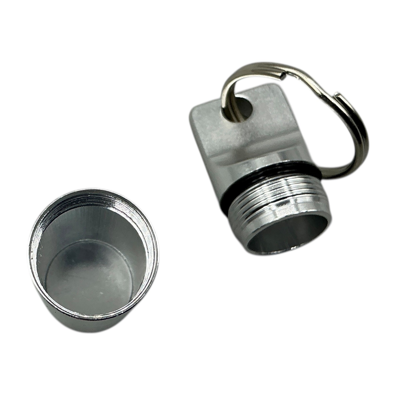 4 Pack Aluminum Waterproof Pill Holder Keychain Container Survival Kit