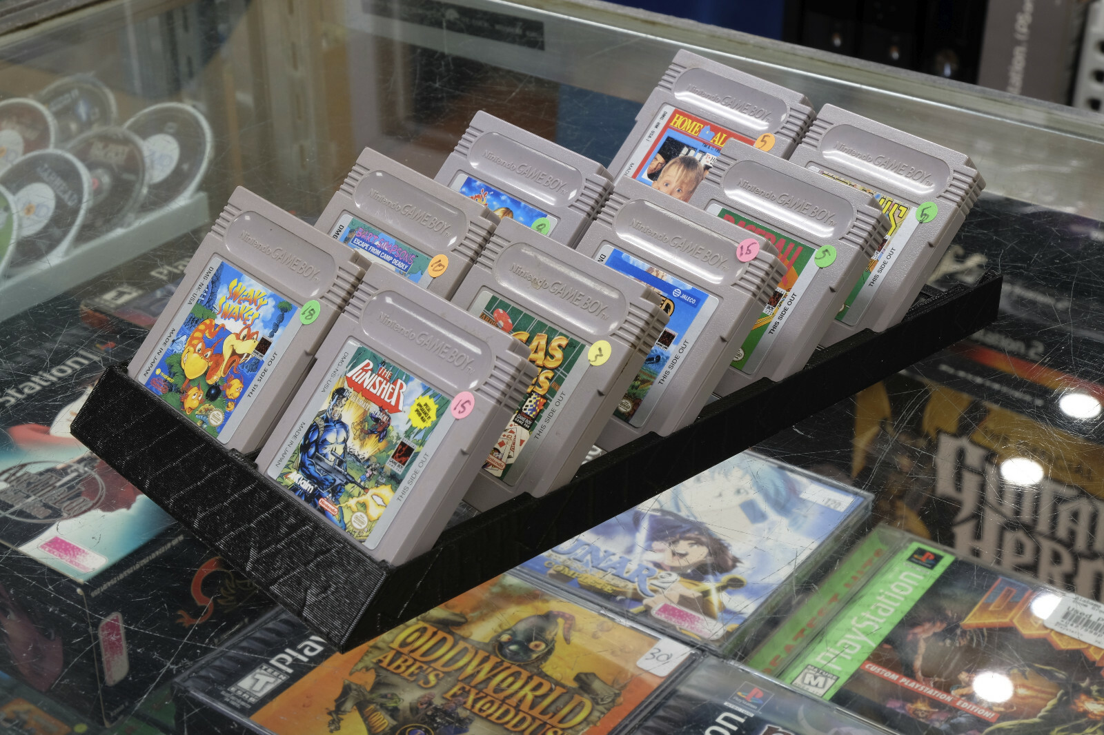 Pair of 12-cartridge glasstop display stands for Gameboy (GB) - Print to Order