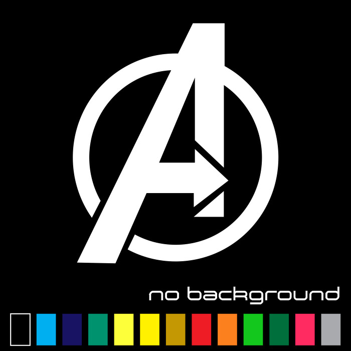 Avengers Sticker Vinyl Decal - Marvel Comics Superheroes A Logo Car Window Truck