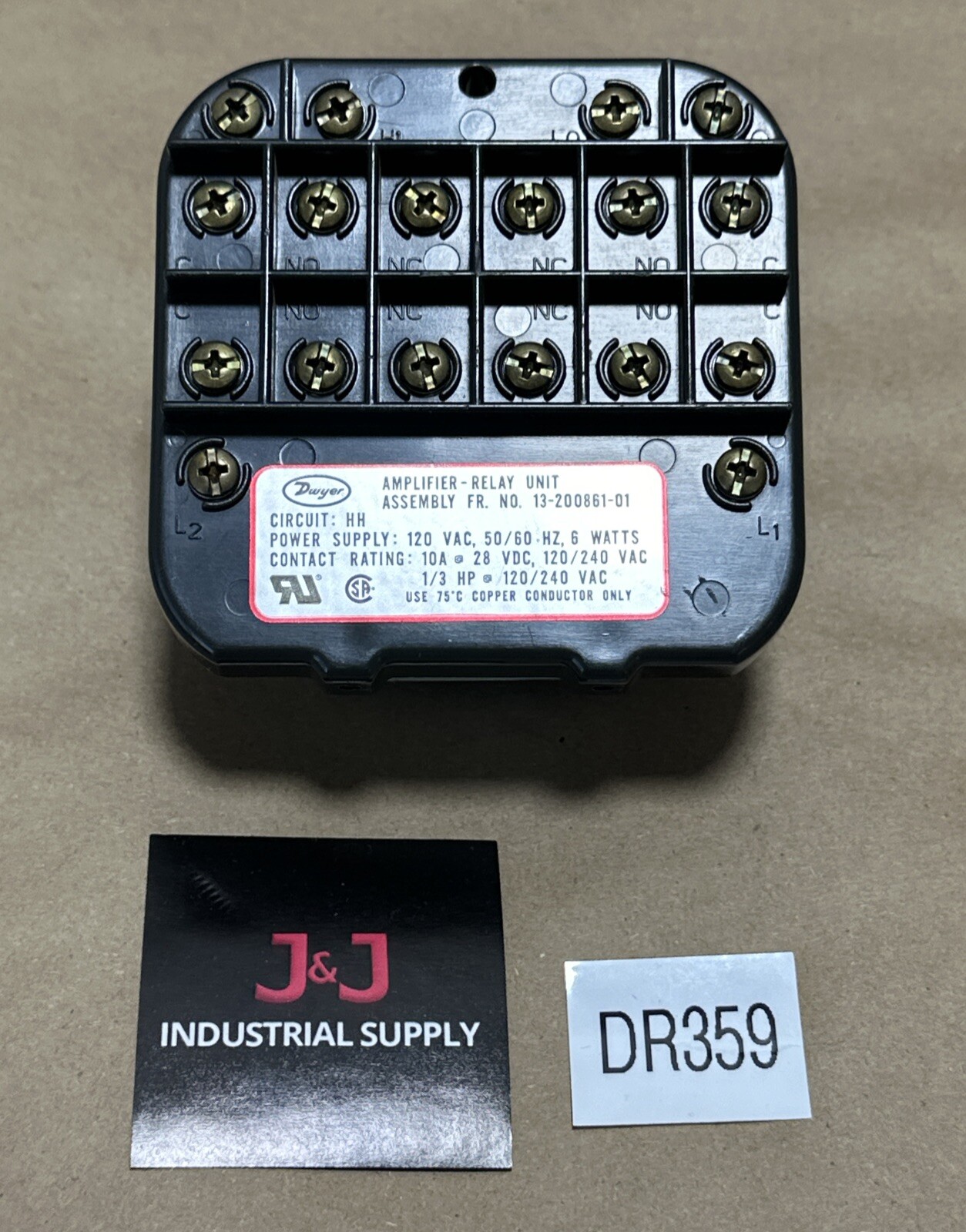 NEW Dwyer 13-200861-01 Amplifier Relay Unit Circuit-HH SUPPLY- 120VAC 50/60Hz 6W