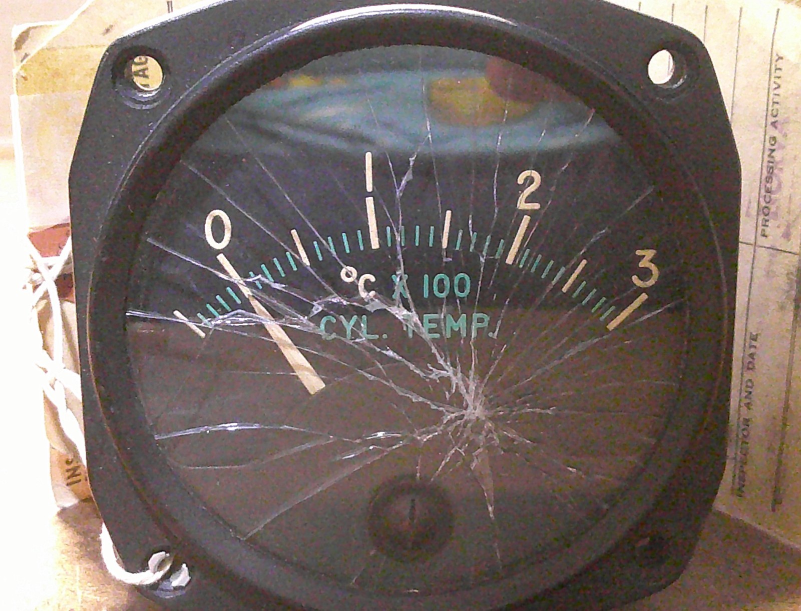 WESTON TEMPERATURE INDICATOR P/N 117663 AS REMOVED