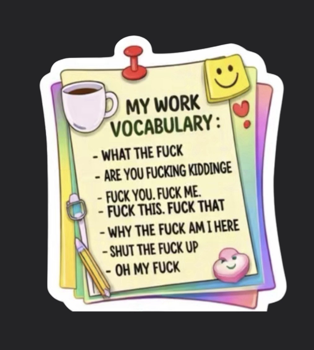 Funny Humor Sarcastic Vinyl Laptop Sticker Water Bottle Sticker Hard Hat Decal