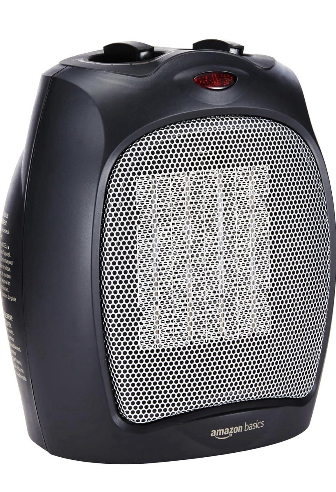Ceramic Space Portable  Indoor Space Heater 1500W, 7.52"Dx6.34"Wx9.45"H, Black