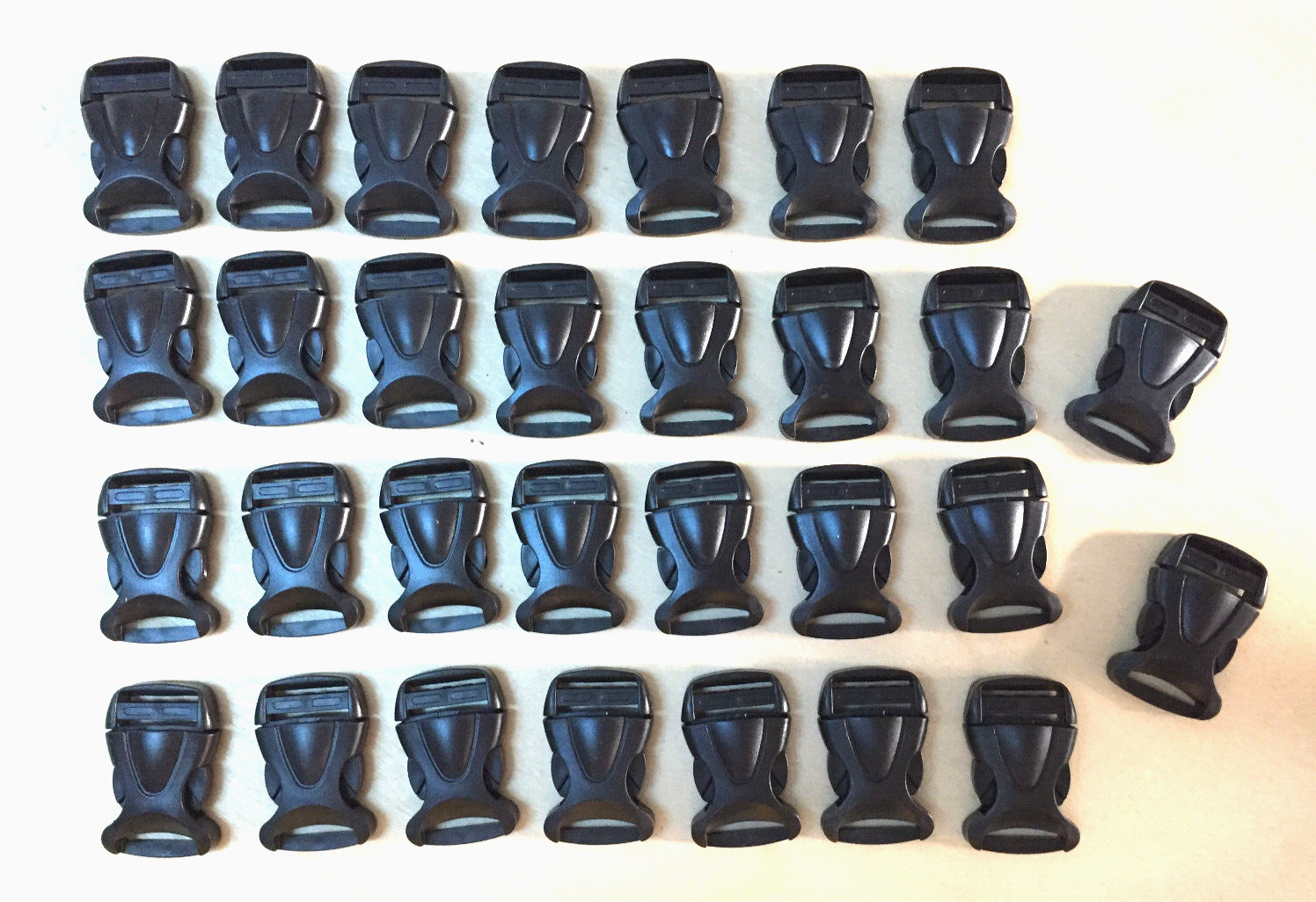 30 Buckles Black Plastic  Quick Release for 1" wide webbing