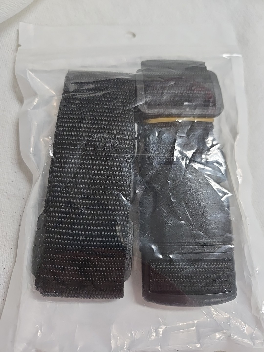 Pack Of 2 Add-A-Bag Luggage together Straps With Buckles Black Adjustable