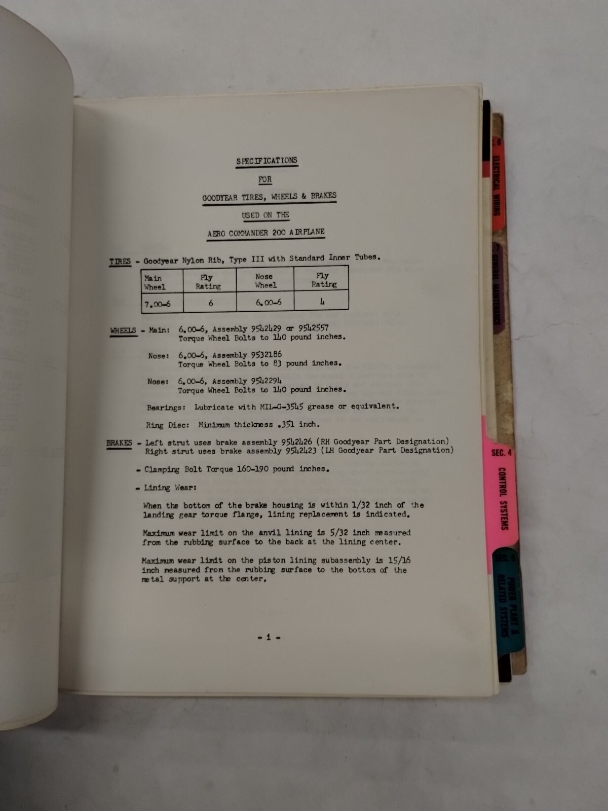 Aero Commander 1966 Model 200D Overhaul & Service Manual-Original