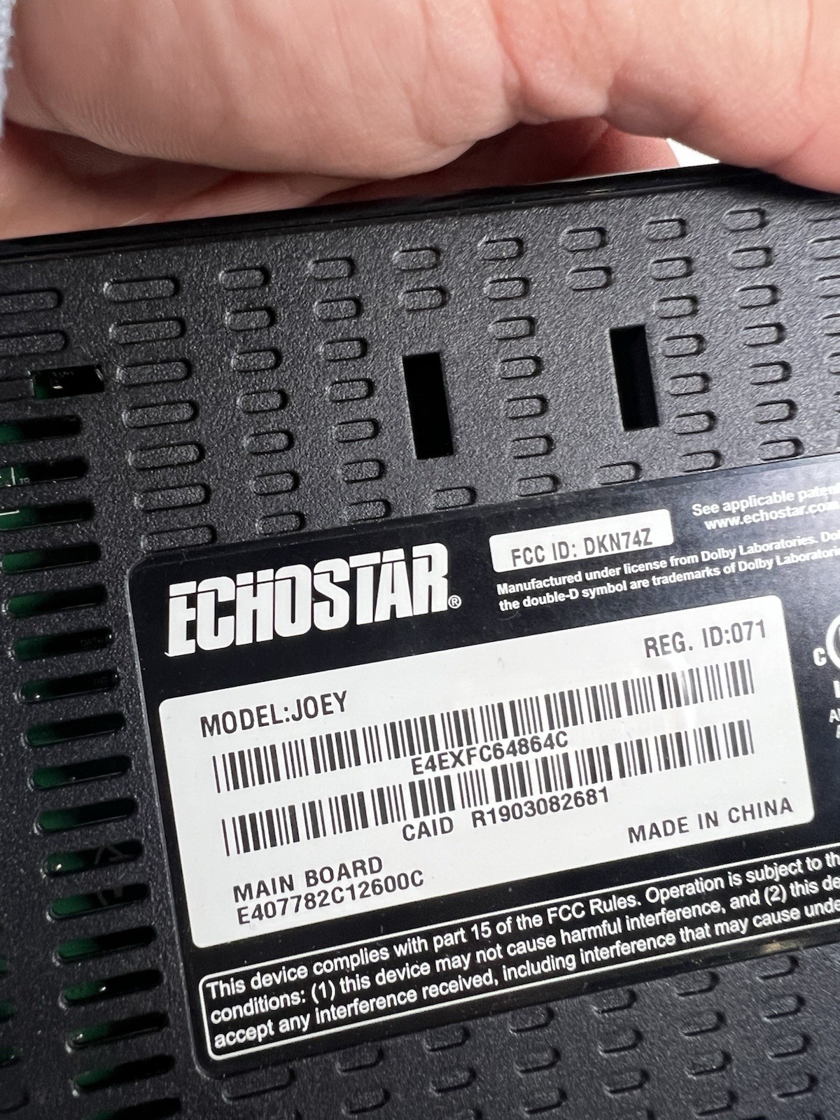 Dish Network ECHOSTAR Wireless Joey Access Point W Remote