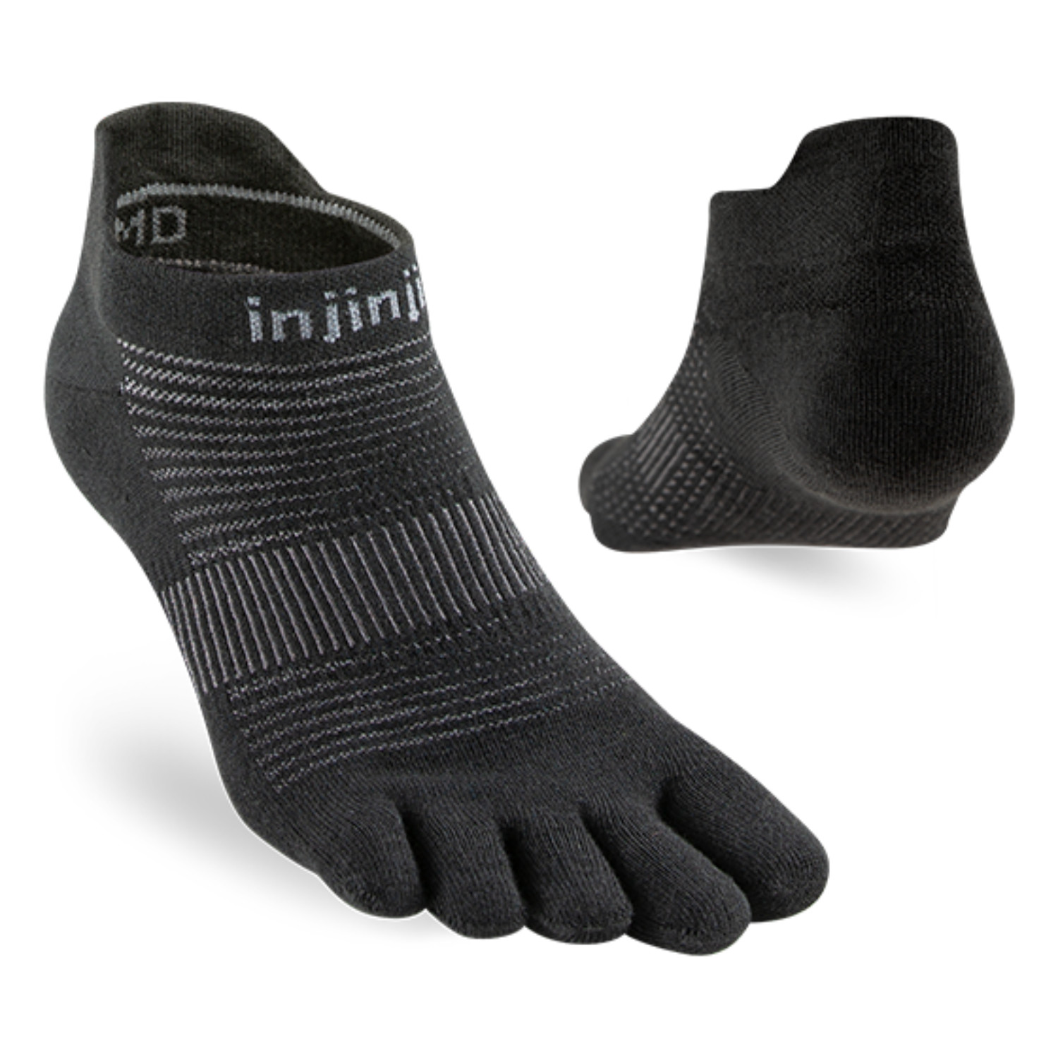 Injinji Unisex Run Original Weight No‑Show Comfortable Socks, Color/Size Options