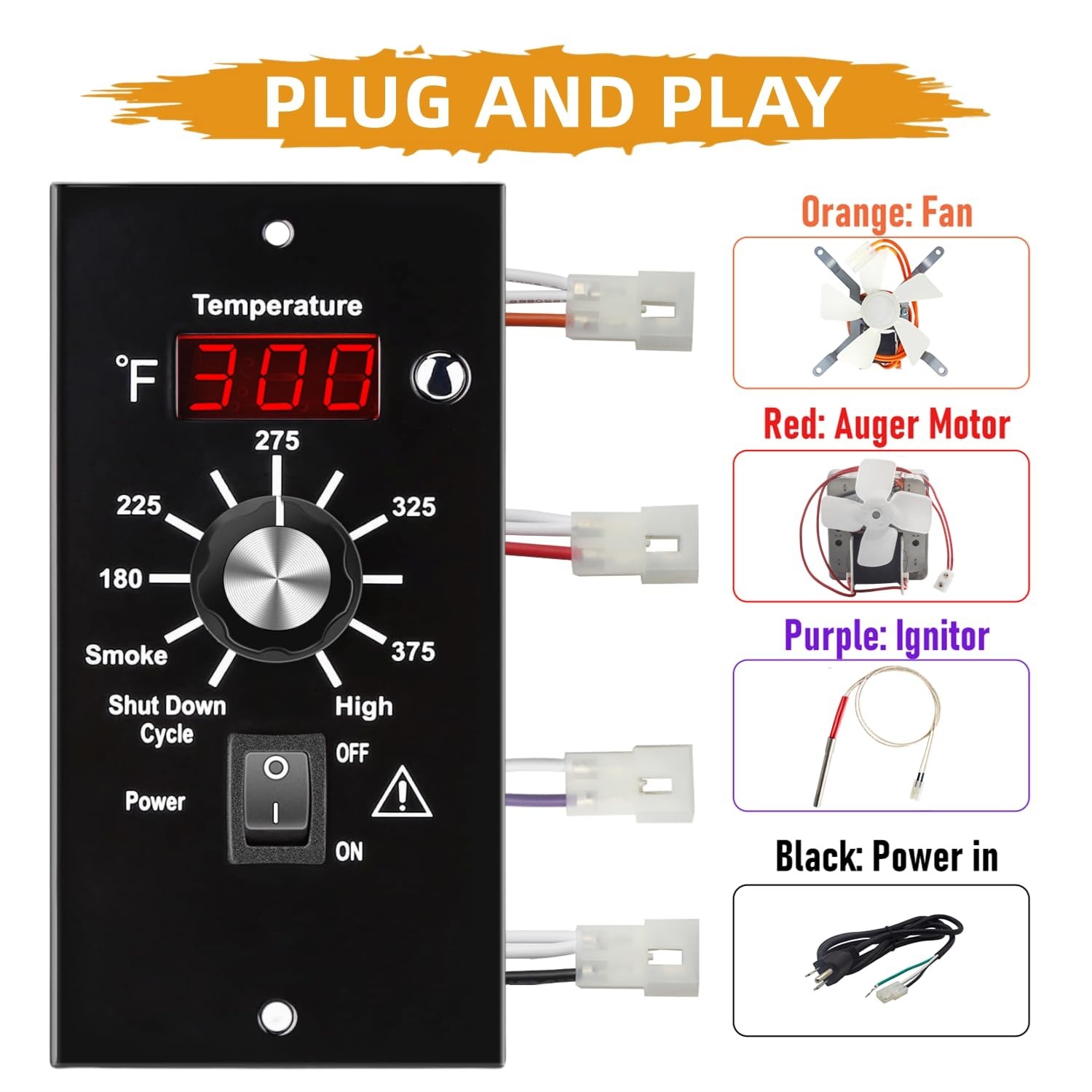 Digital Temperature Controller Replacement Parts BAC236 for Traeger Wood Pell...