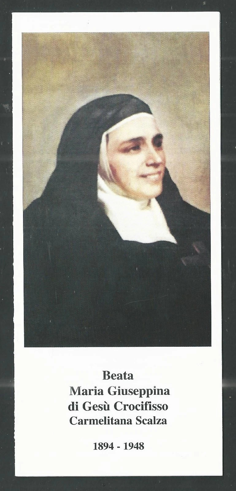Holy card de la Beata Sor Maria G. santino image pieuses estampa