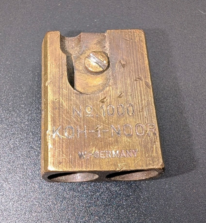 Vntg  KOH-I-NOOR BRASS Pencil Sharpener- No 1000  Made In Germany