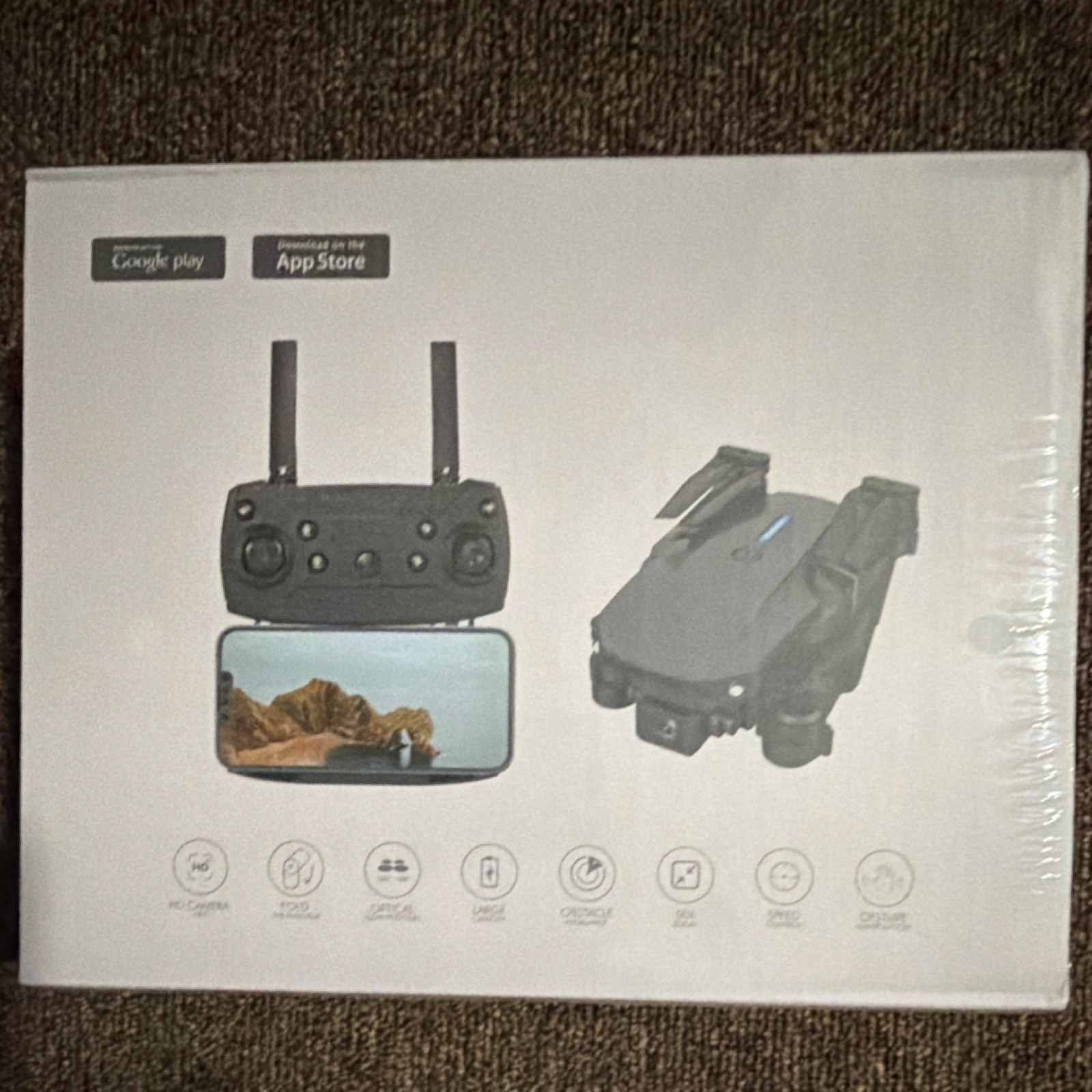 E88 Foldable Quadcopter Drone with Camera, Obstacle Avoidance, Black