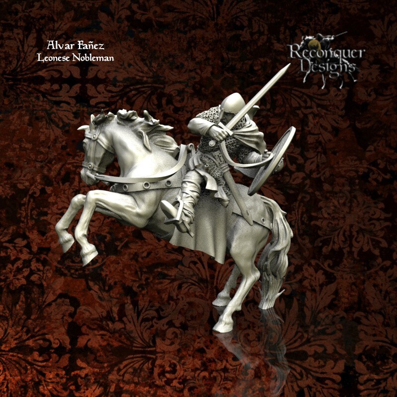 Reconquer Designs Miniatures Medieval Alvar Fanez Castilian Nobleman Crusader 28