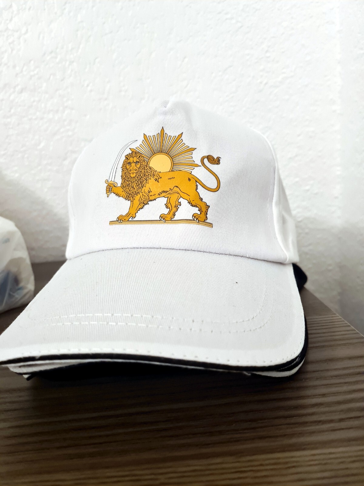 cap unisex SHORO KHORSHID Kingdom of IRAN blue, black , white کلاه شیروخورشید