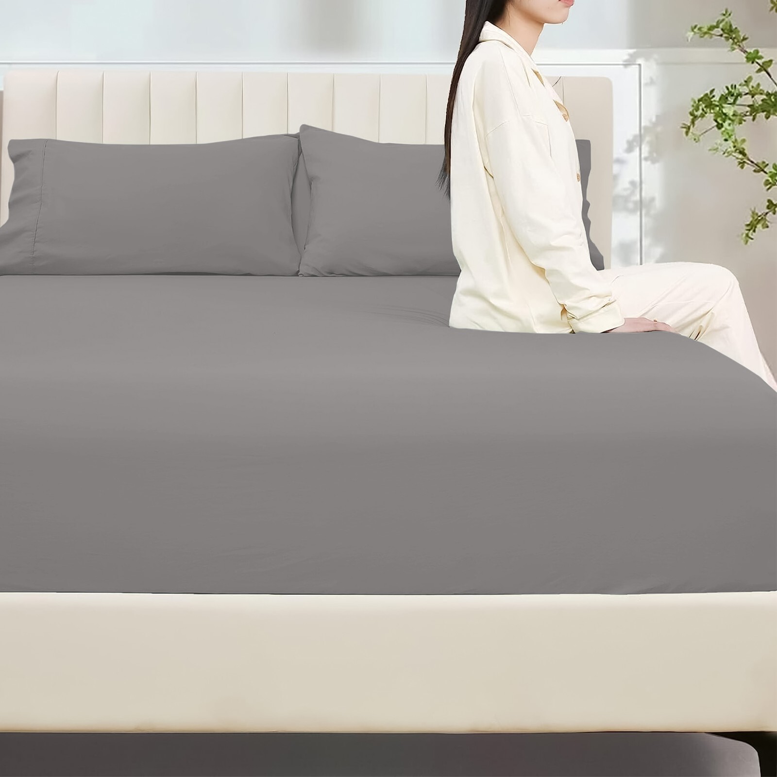 Extra Deep Fitted Sheet 30CM Ultra Soft Bed Sheets Single Double King Super King
