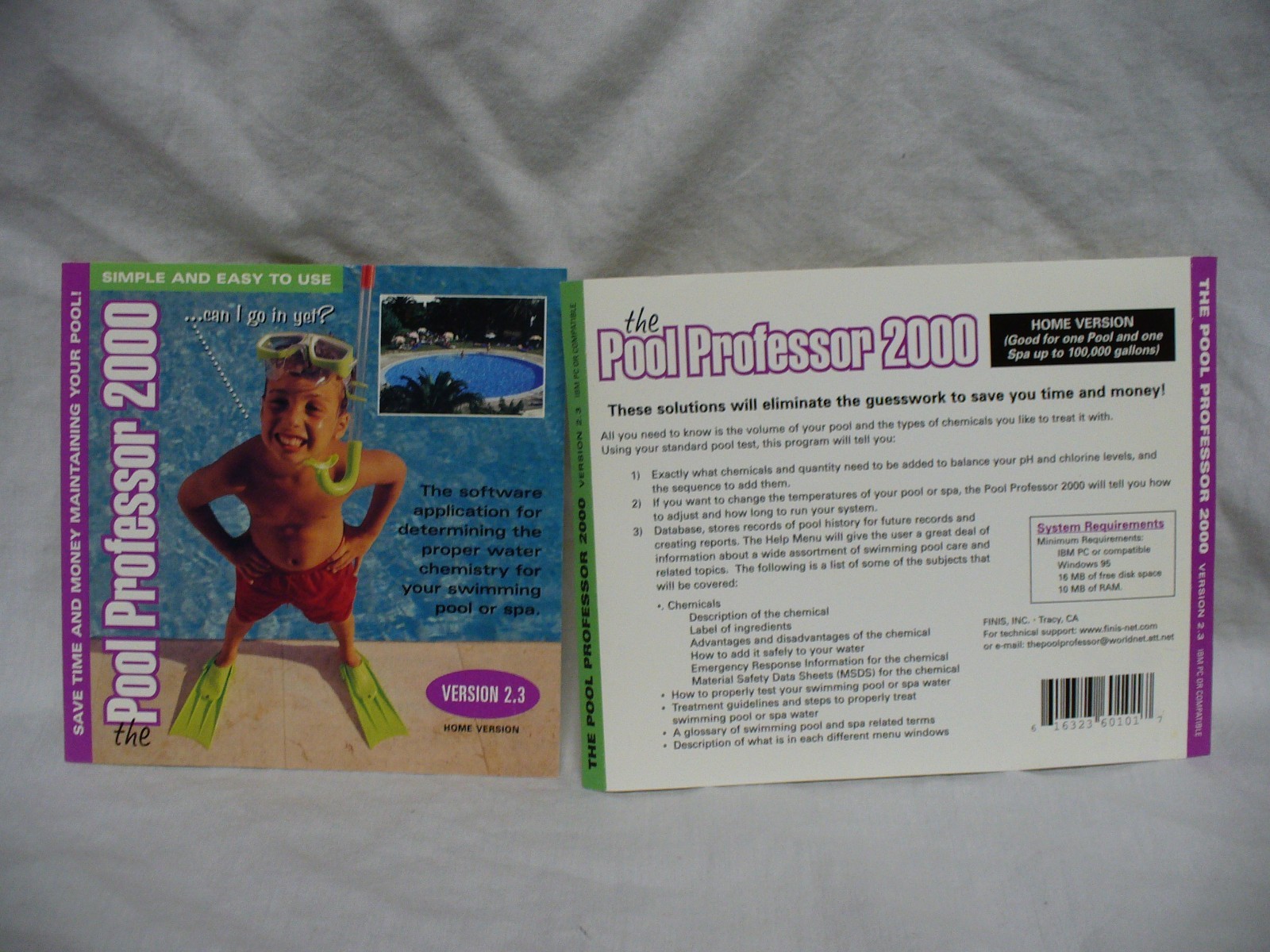 The Pool Professor 2000 Pool Management Program CD (Home Version 2.3)