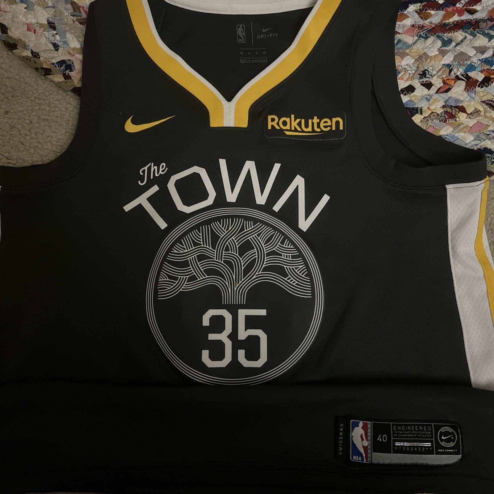 Nike Swingman Golden State Warriors Kevin Durant The Town Jersey Men’s 40 S