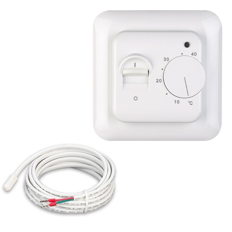 230V Manual Thermostat With LED Indicator For Underfloor Heating Systems 16A