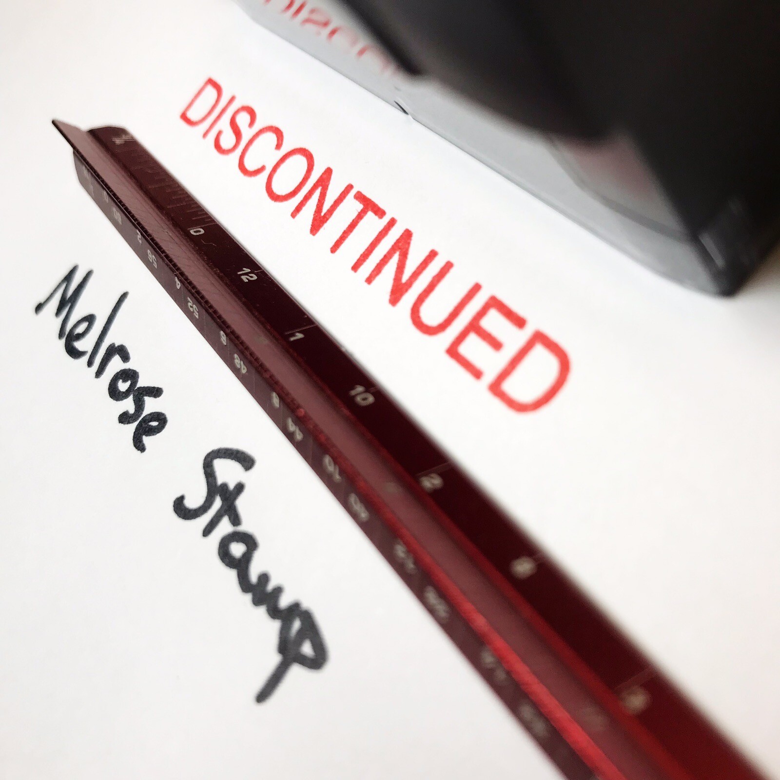 Discontinued Rubber Stamp Red Ink Self Inking Ideal 4913