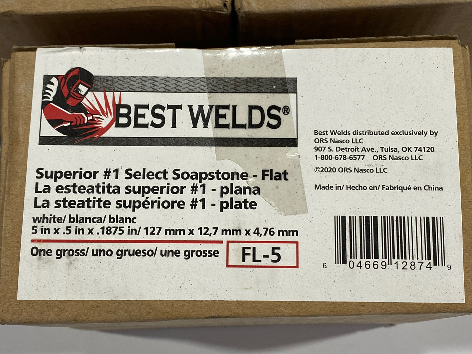 3 Packs Best Welds FL-5 White Soapstones 5 in x .5 in x .1875 in New