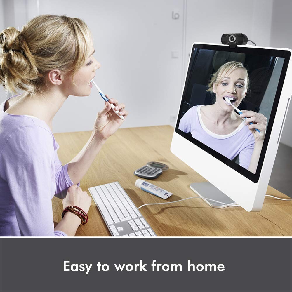 Webcam with Microphone,1080p HD Webcam Streaming Computer Web Camera USB Cable