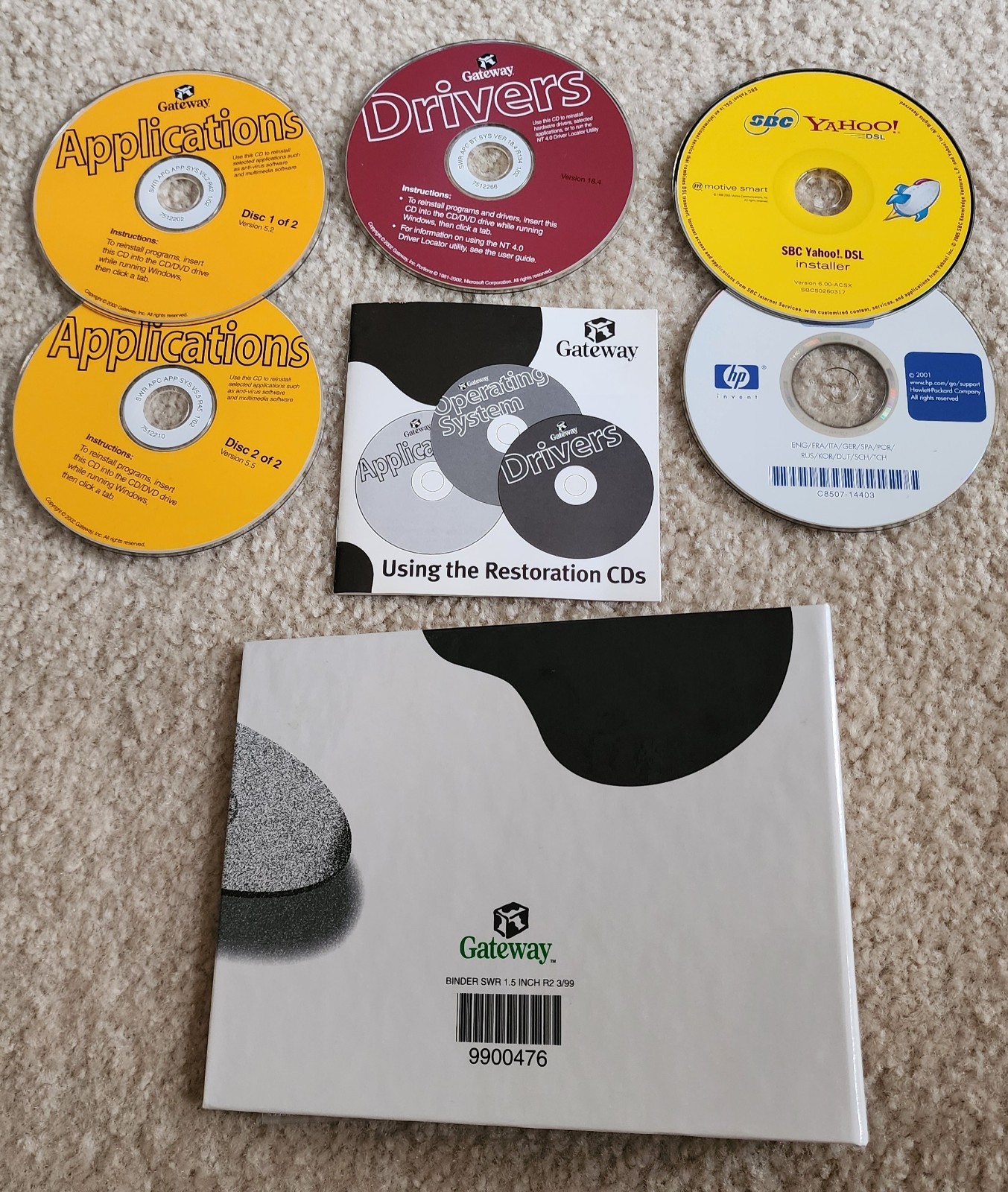 Gateware Software Discs with Storage Binder circa 2002/2003