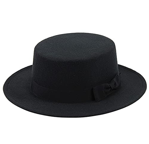 Unisex-Adult Black Felt Fedora Hat - Derby Style - Adults, Unisex, Activity