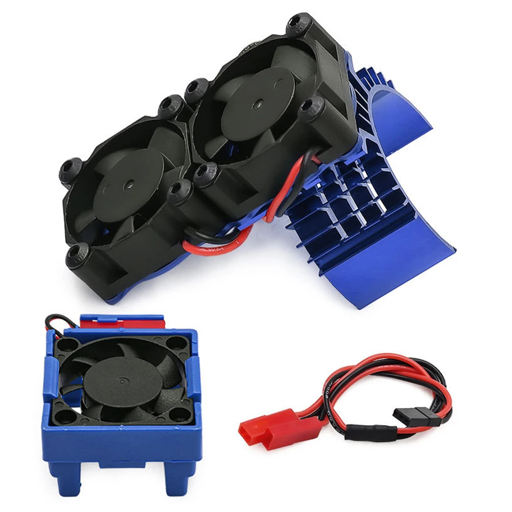 Vxl-3S ESC Cooling Fan and Motor Dual Fan Set Compatible with Traxxas Slash 4X4