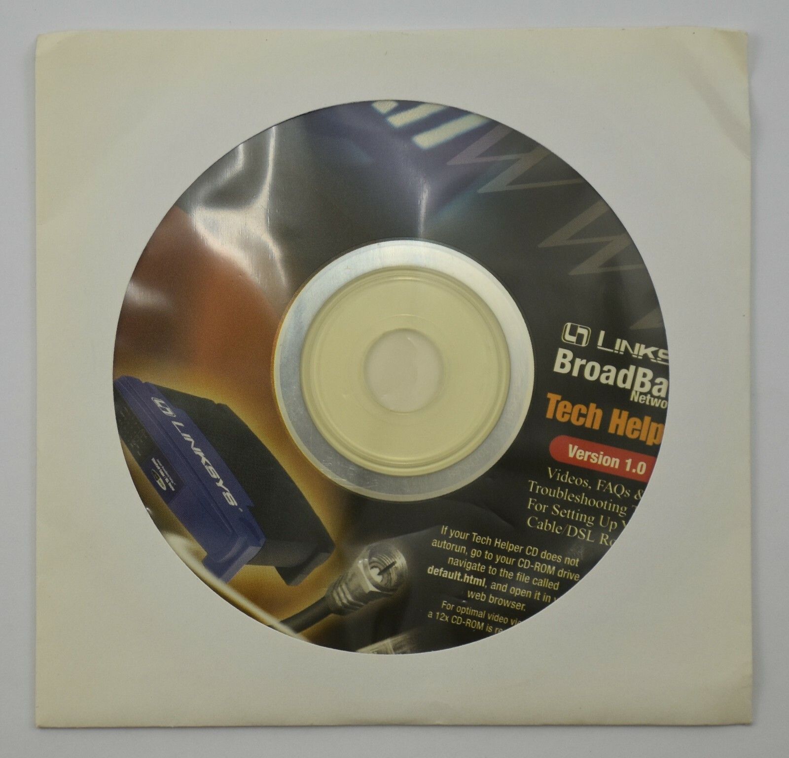 Linksys BroadBand Networking Tech Helper Version 1.0 CD Software Soft Ware