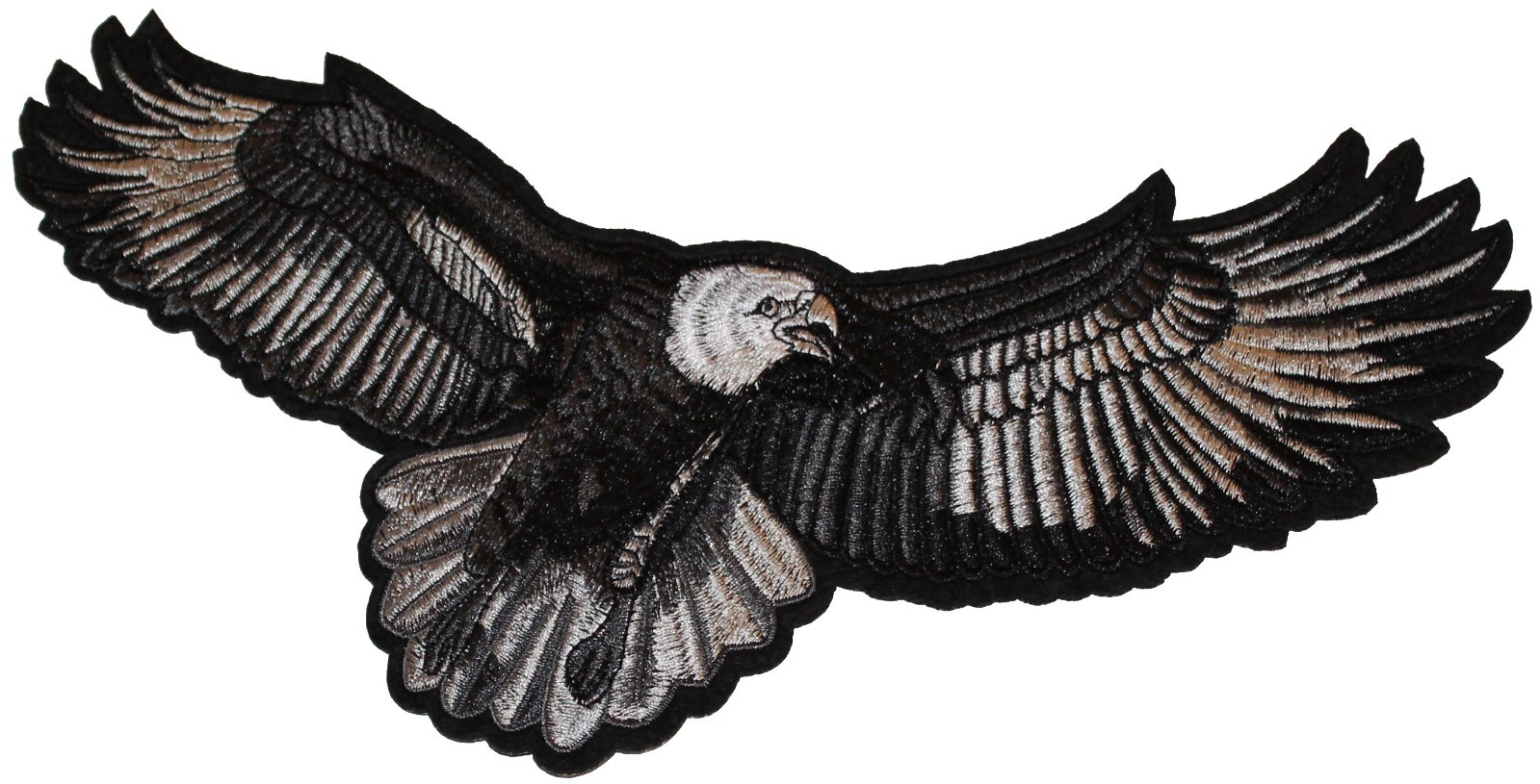 AMERICAN BALD EAGLE USA BIKER LARGE EMBROIDERED PATCH 11" Wide