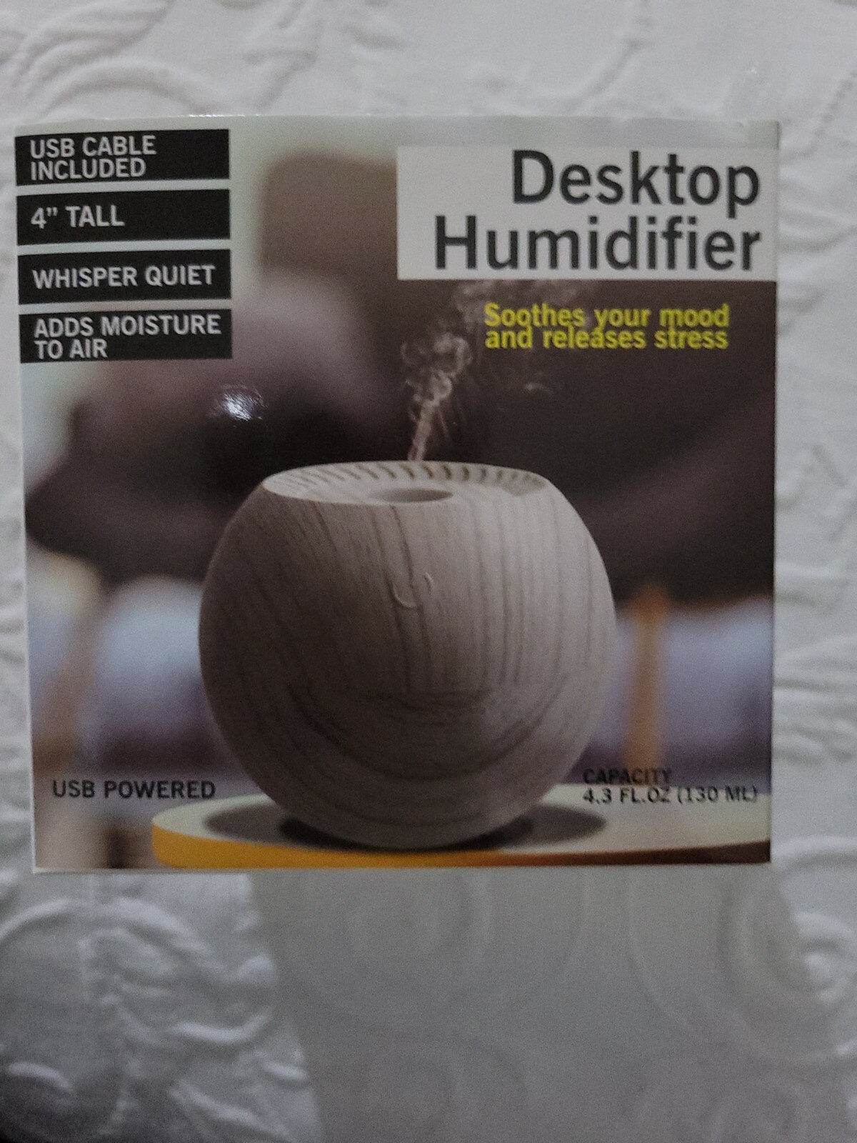 Desktop Humidifier, Soothes your mood and releases stress. Adds moisture to air.