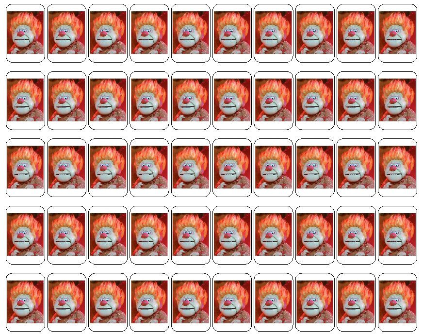 50 Heat Miser Envelope Seals / Labels / Stickers, 1" by 1.5"