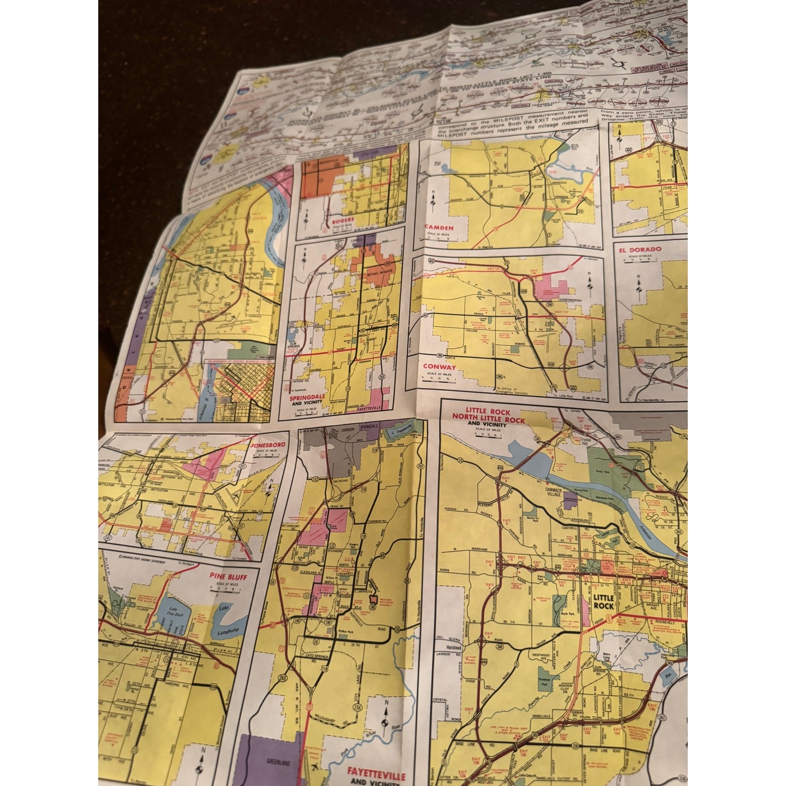 Arkansas State Highway Map Vintage 1990 map