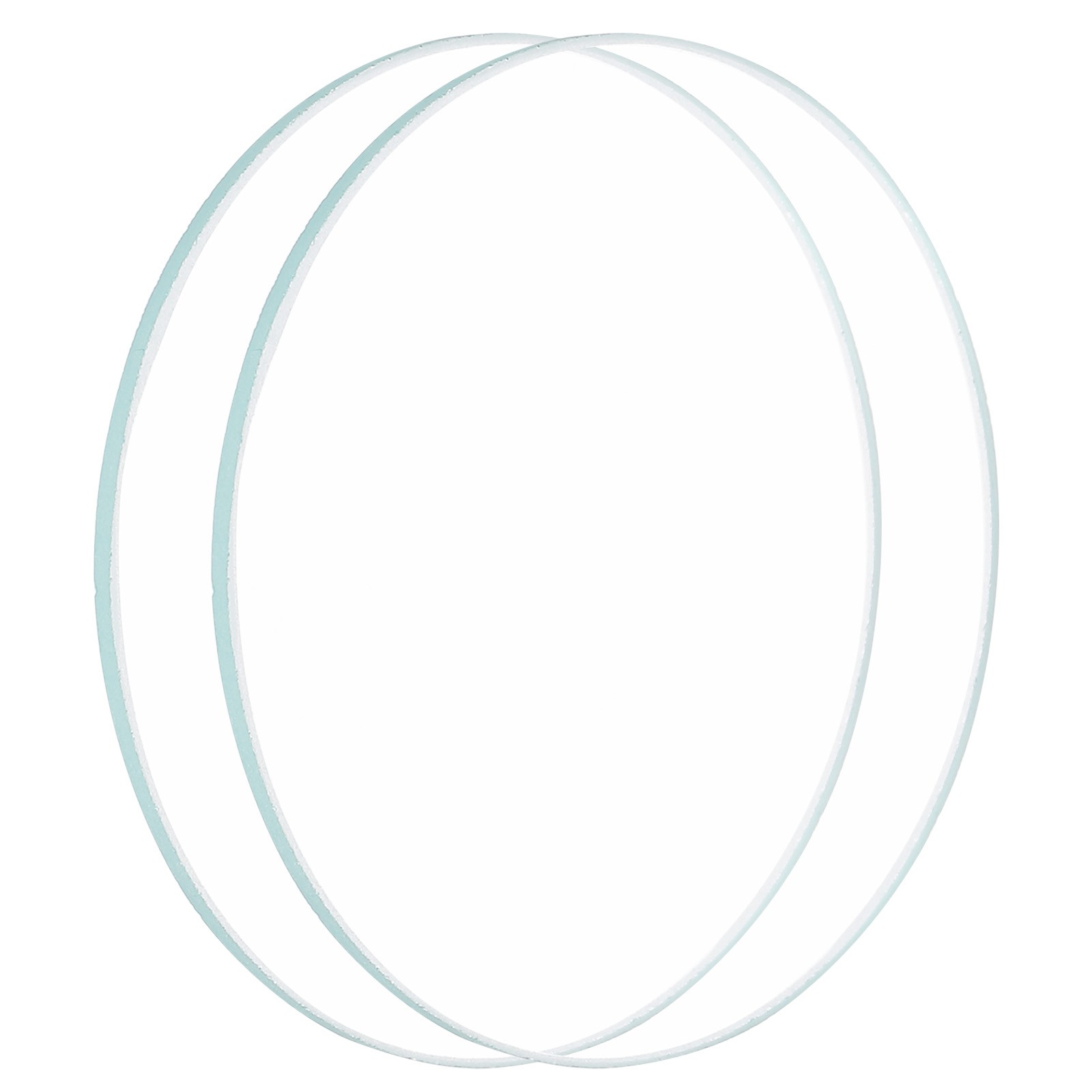 2.24" Dia LED Lens, 2 Pcs Polished Edge Flashlight Replacement Parts Glass Lens