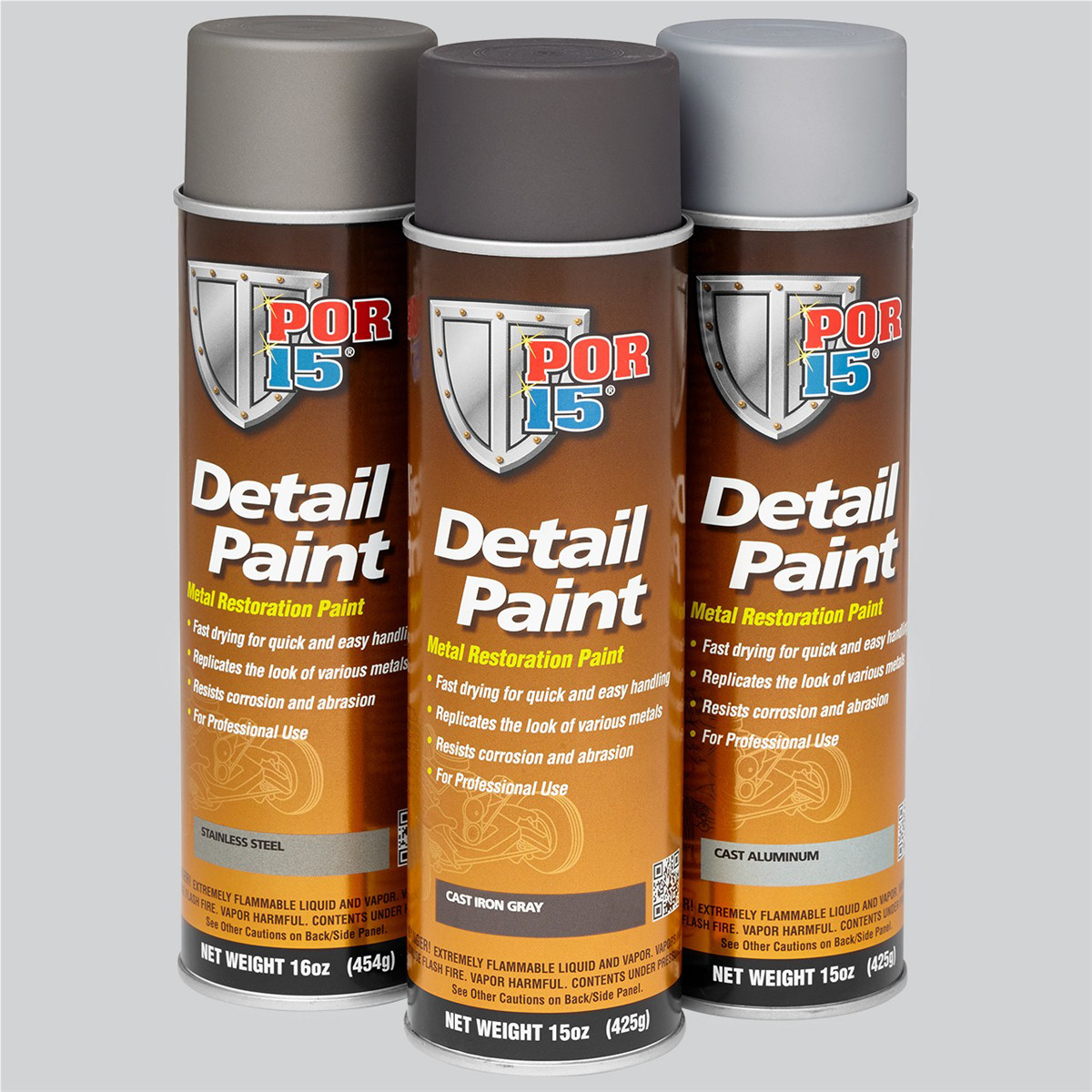 POR-15 INC 41618 Metal Restoration Paint, 15 oz Aerosol Can, Cast Aluminum POF.