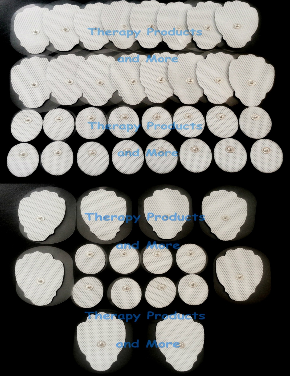 REPLACEMENT MASSAGE PADS (24 LG + 24 SM OVAL) FOR PALM / ECHO DIGITAL MASSAGER