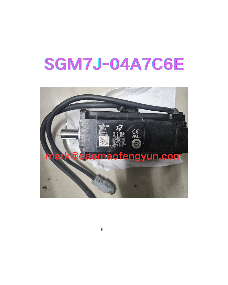 SGM7J-04A7C6E Second hand servo motor test OK, fast delivery, DHL/FEDEX/UPS