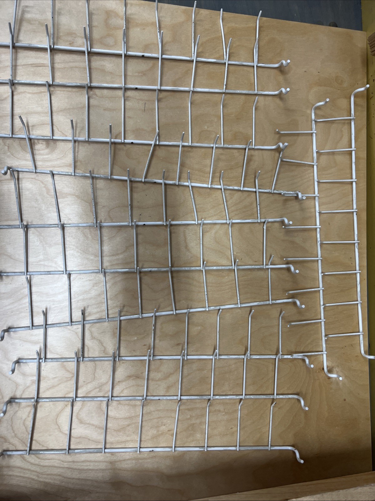 12 Pack Shelf Peg Multiple Hooks White 15” X 2 1/2”. Keys Tools Organization