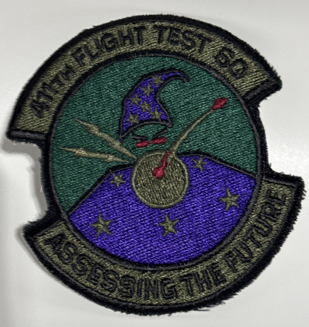 411th Flight Test Squadron Patch - Dark Olive Green RARE Edwards AFB