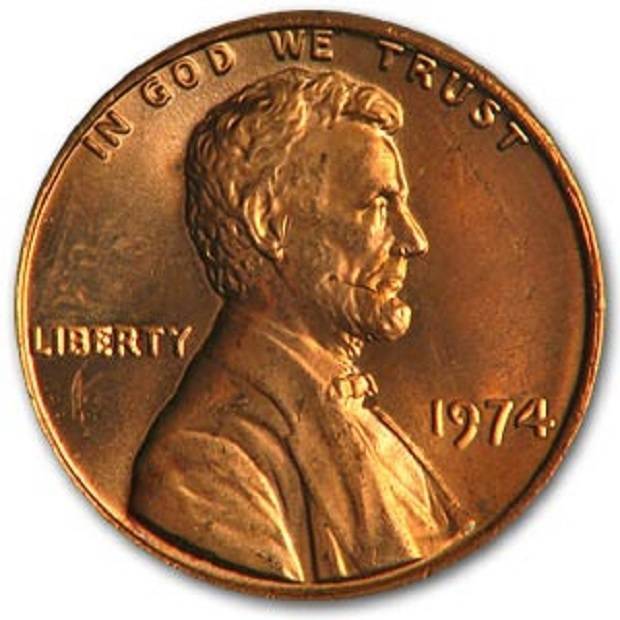 BU ROLL OF 1974-P CENTS