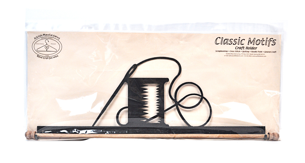 Classic Motifs Needle & Thread 22 Inch Charcoal Fabric Holder