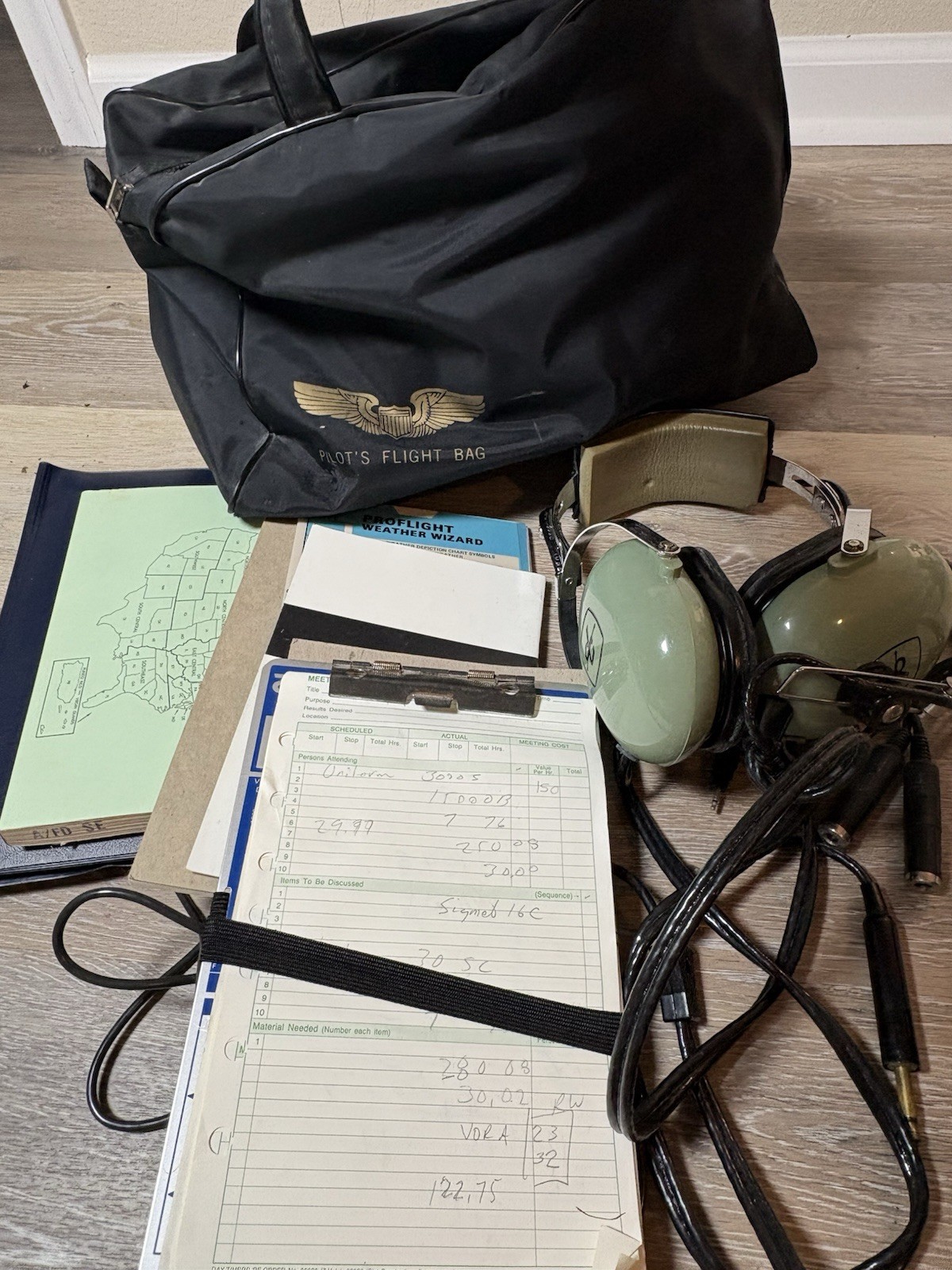 DAVID CLARK H10-30 AVIATION HEADSET PASSIVE MONO PILOT + BAG & EXTRAS