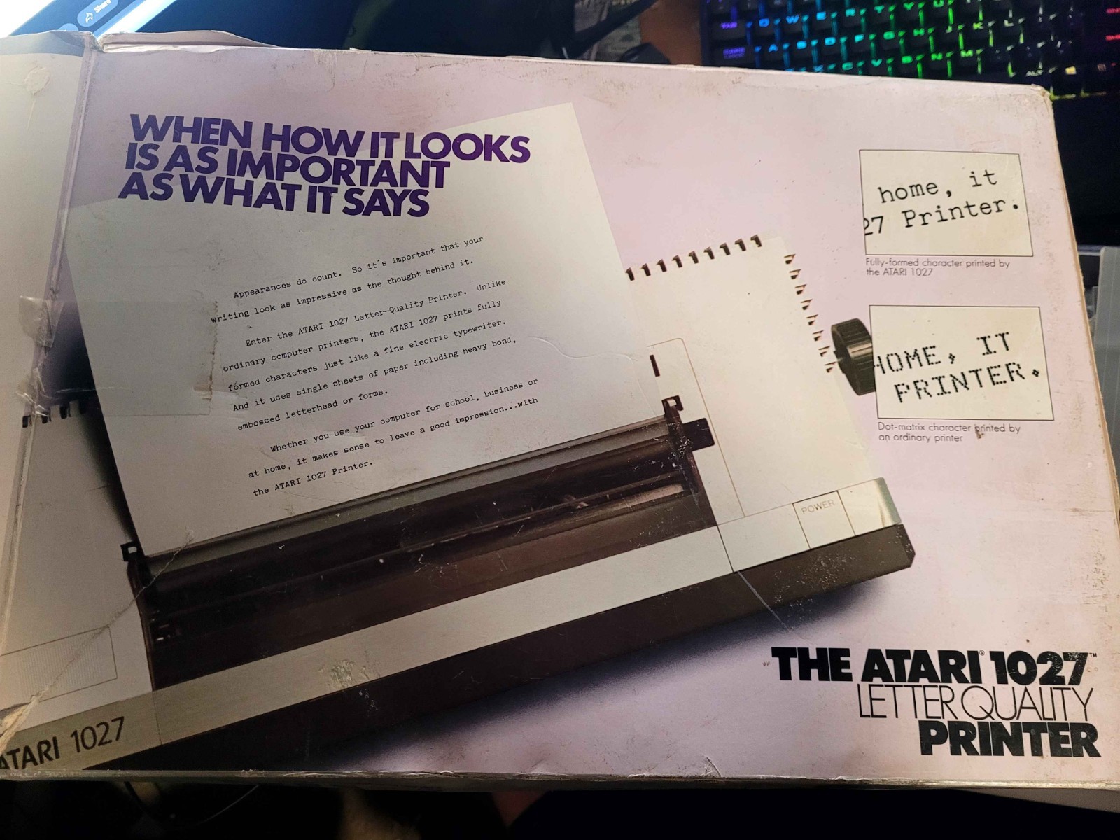 Atari 1027, Letter Quality Printer Original Box New