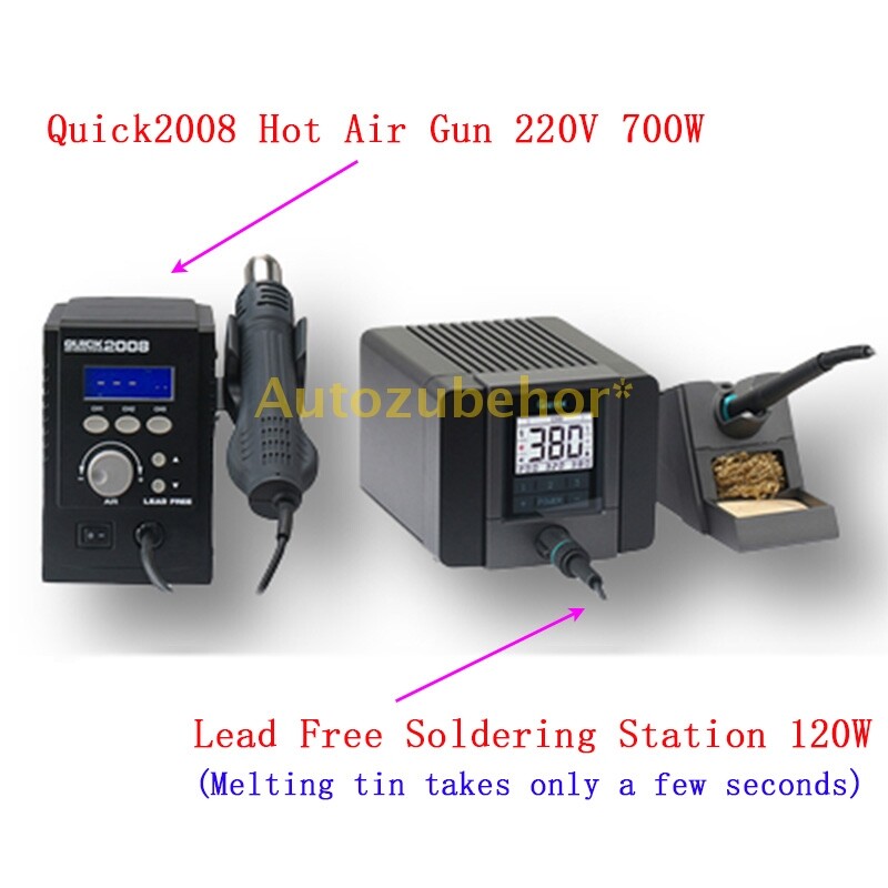 Brand New ESD Hot Air Gun Rework Station With Lead Free Soldering Station 220V