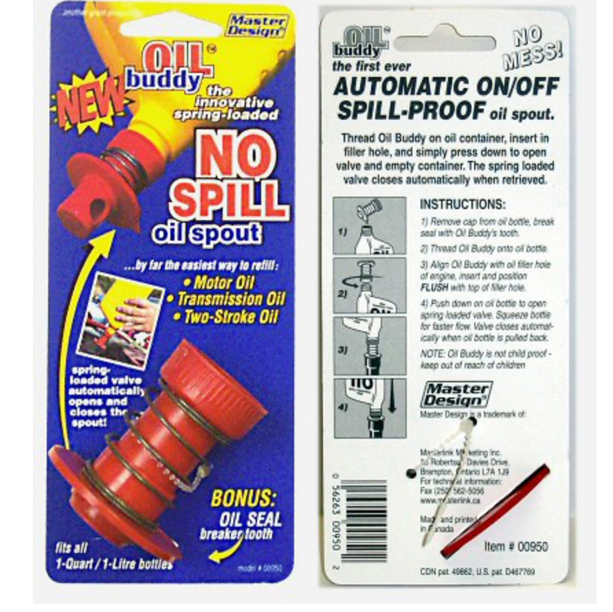 Spill-Free Oil Pour Spout | Oil Buddy Mess Free Valve For Oil Bottles