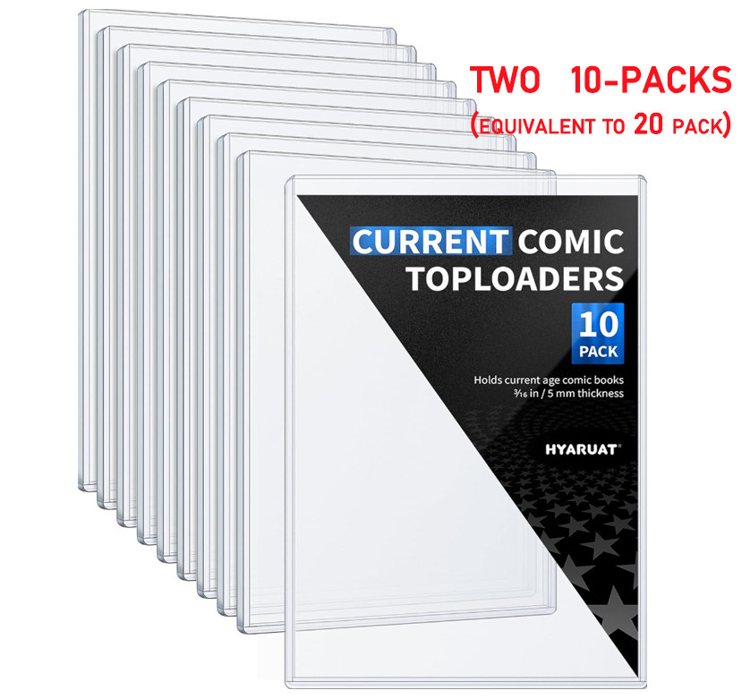 8.5×11-inch Top-Loading for Current Toploader Hard Sleeve Display Racks, 20-Pack