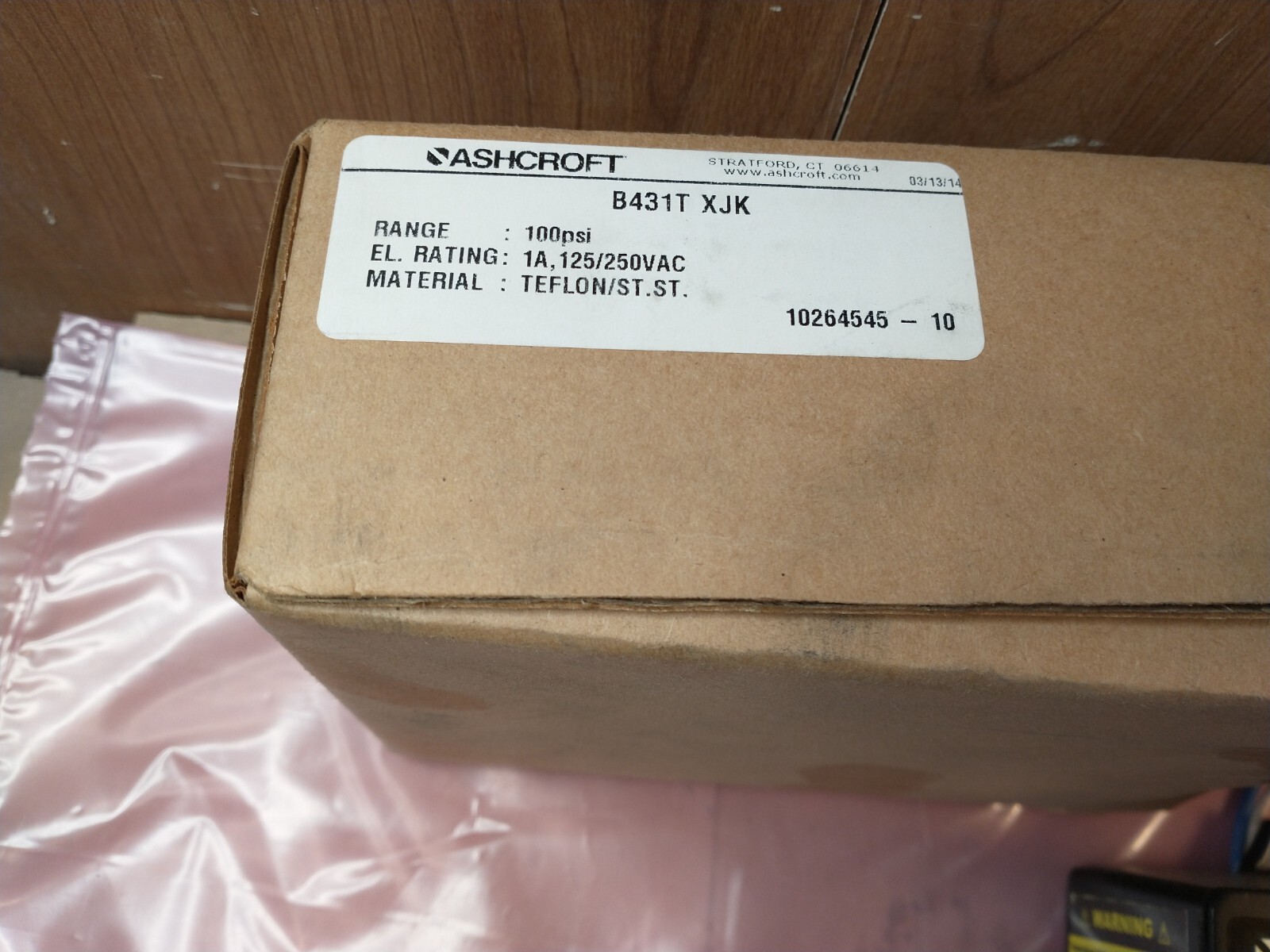 Ashcroft B431T XJK Pressure Switch - Fast Ship